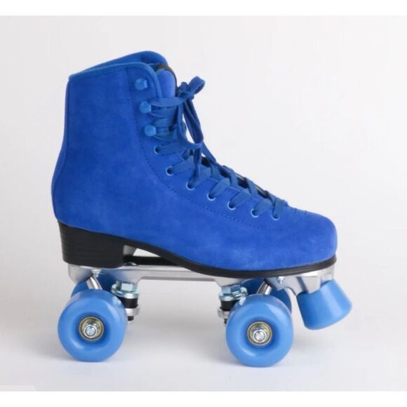 INTENTIONALLY BLANK Suede Rink Roller Skate in Cobalt Size 40  New No Box - Picture 3 of 8
